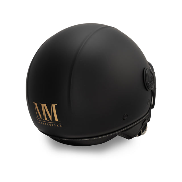 Casco JET A-Ventura Nero Monocromo di MM Independent