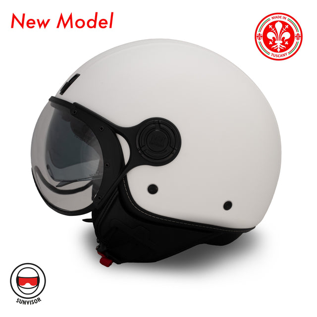 Casco JET A-Ventura Bianco Monocromo di MM Independent