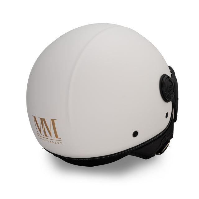 Casco JET A-Ventura Bianco Monocromo di MM Independent