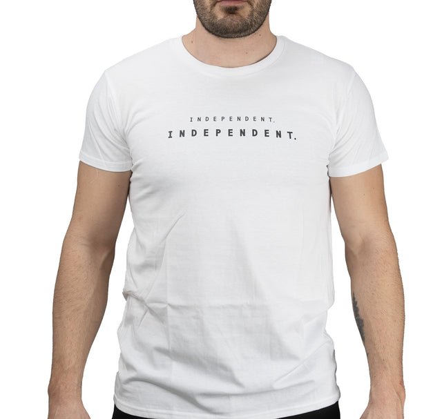 White T-shirt Written "Independent"