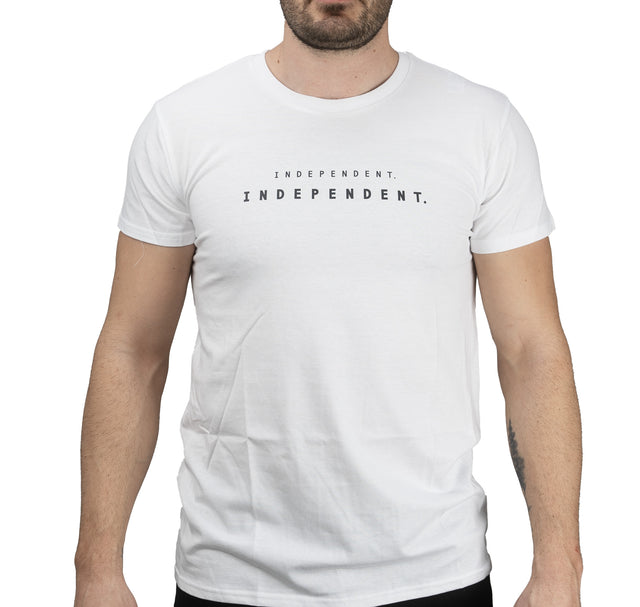 White T-shirt Written "Independent"