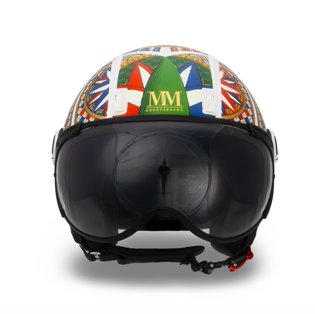 Casque jet chariot sicilien mm indépendant en édition limitée
