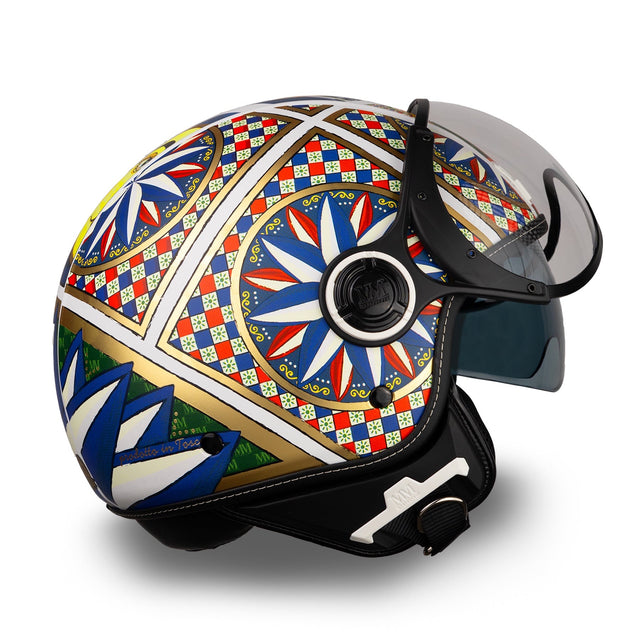 Casque jet chariot sicilien mm indépendant en édition limitée