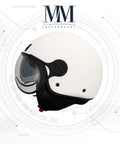 Casco neutro MM Independent con doppia visiera racchiuso in un effetto grafico concentrico con Logo sopra