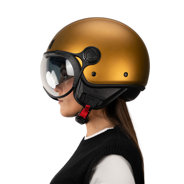 Casco JET A-Ventura Gold Monocromo di MM Independent