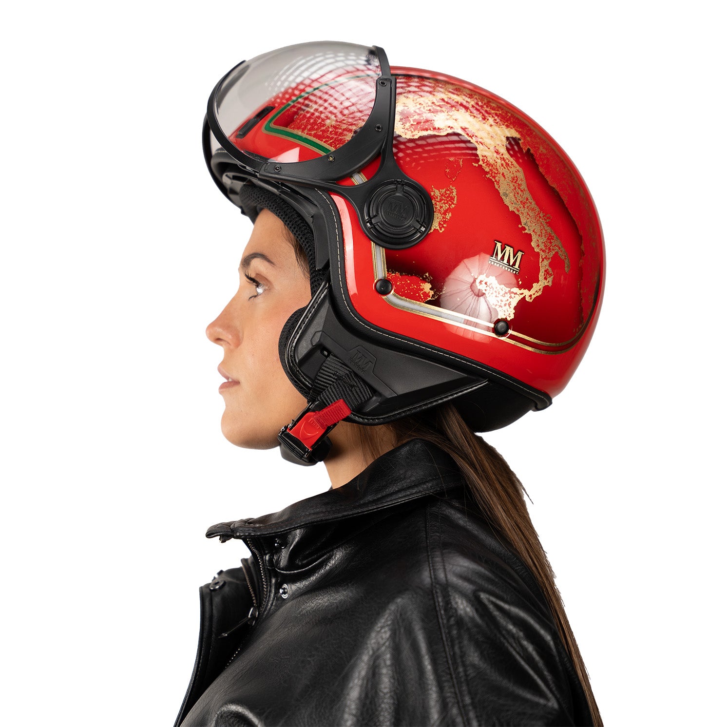 Italia Rosso Eclissi jet helmet | Limited Edition Made in Italy