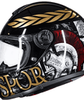 Casco integrale Roma MM Independent, dettaglio frontale e mentoniera