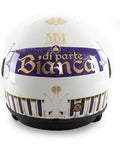 casco calcio storico bianchi vista posteriore